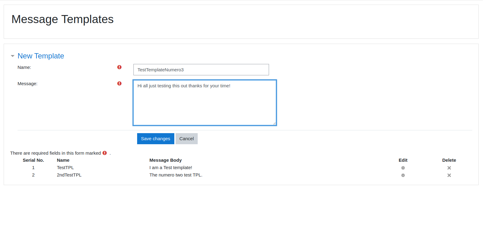 Create templates